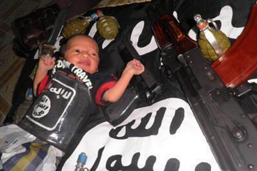 Jihadi baby from ISIS territory. 