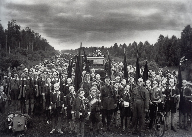Preparing for a possible gas attack. Stalin's Soviet Union, 1937.